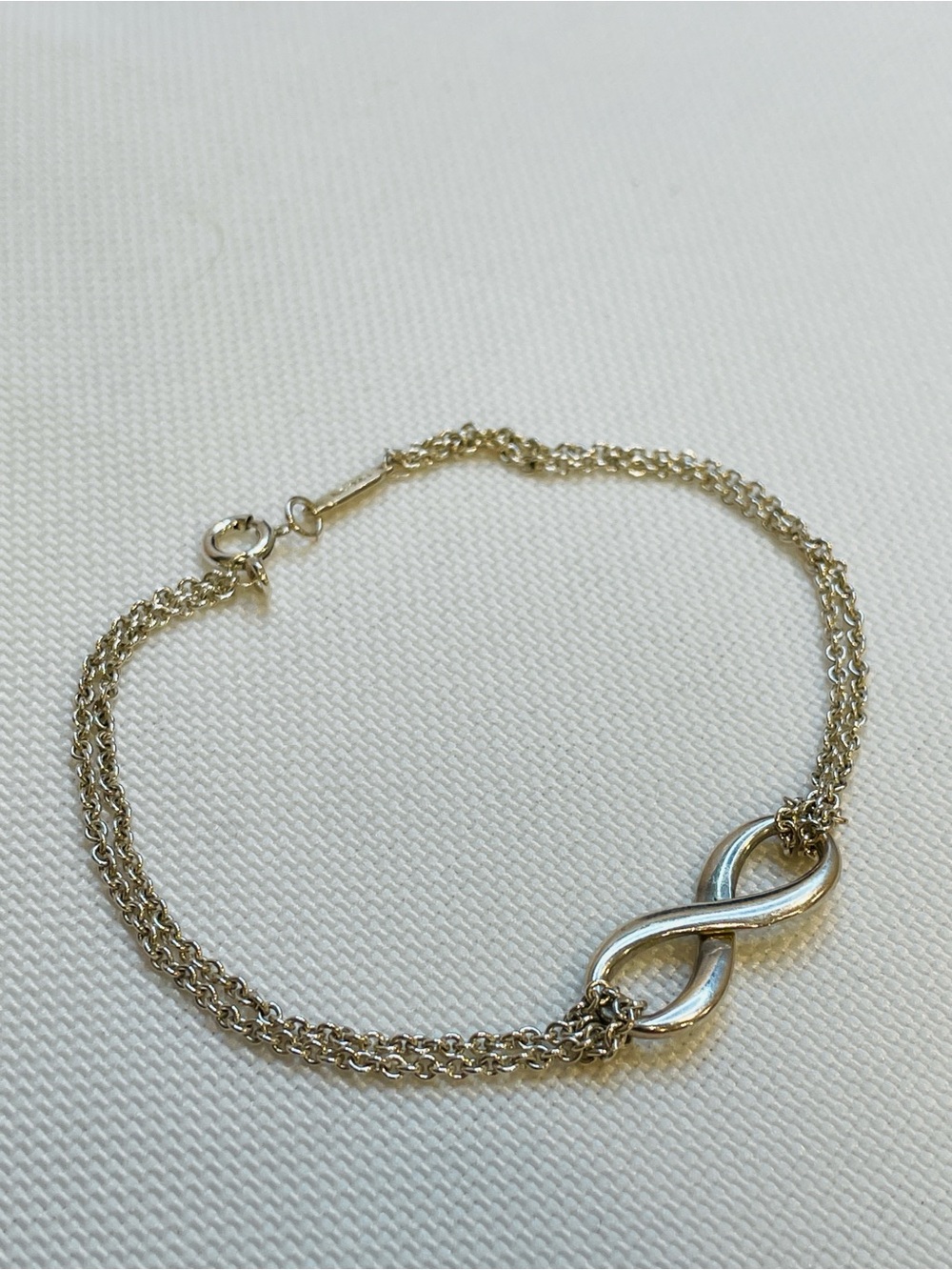 TIFFANY & Co. Infinity Double Strand Bracelet Sterling Silver